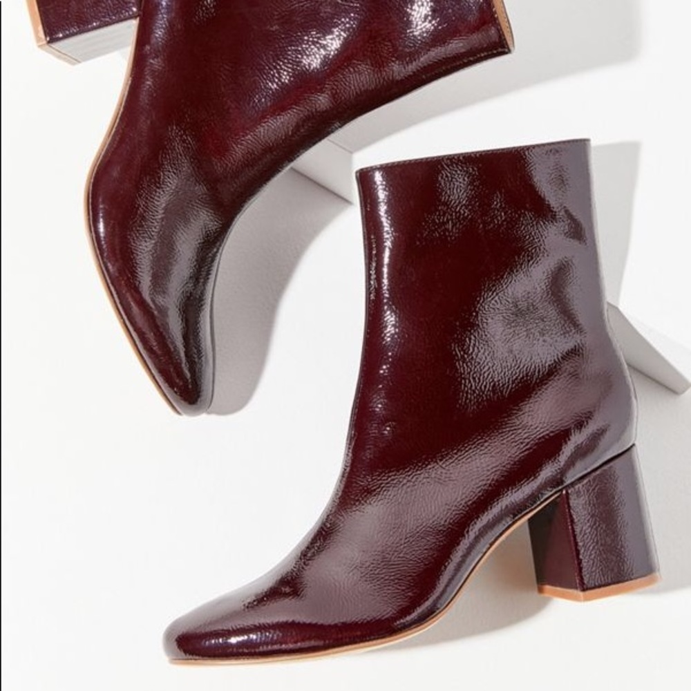 Ox Blood Faux Leather Boots